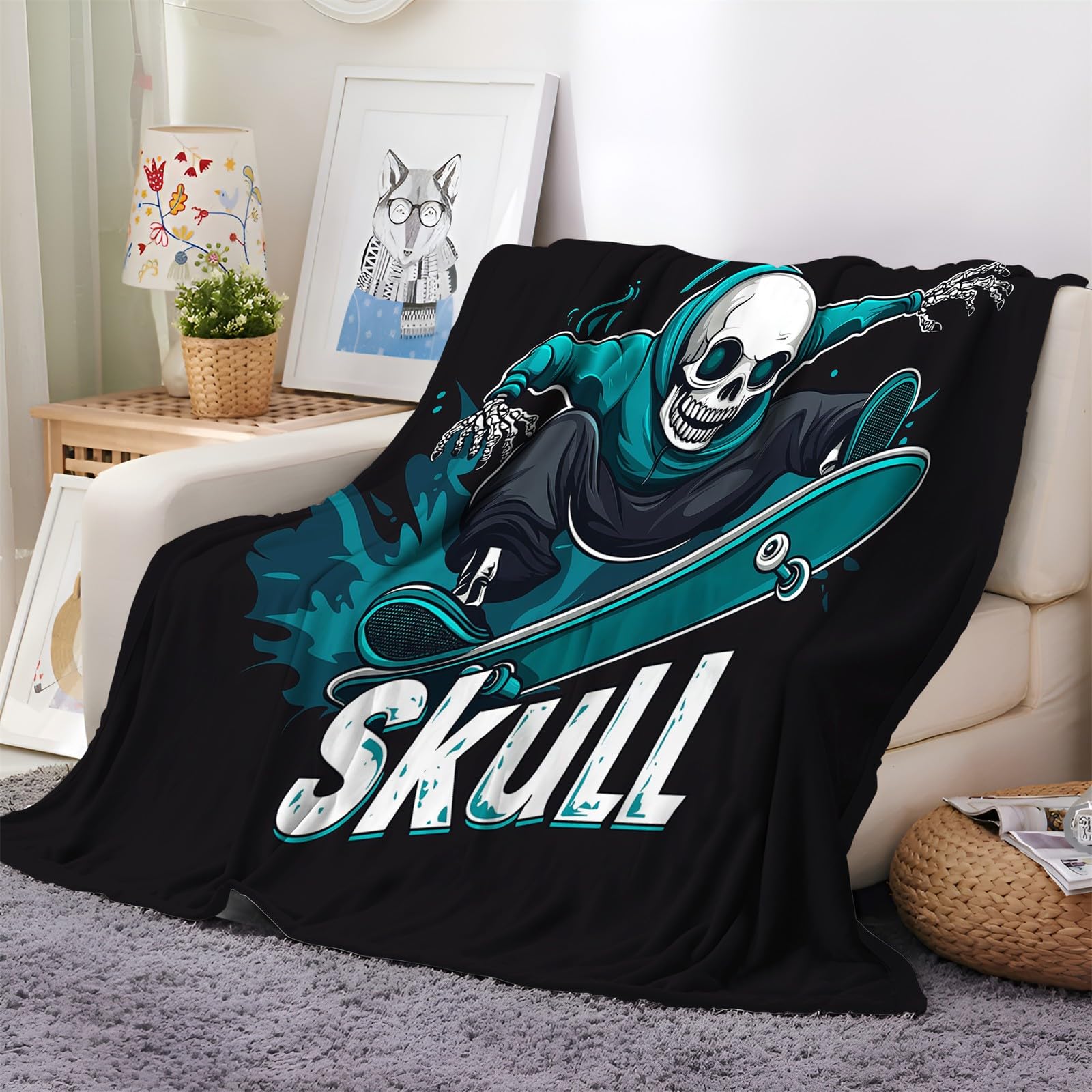 Couverture de lit chaude et moelleuse en microfibre pour l'hiver