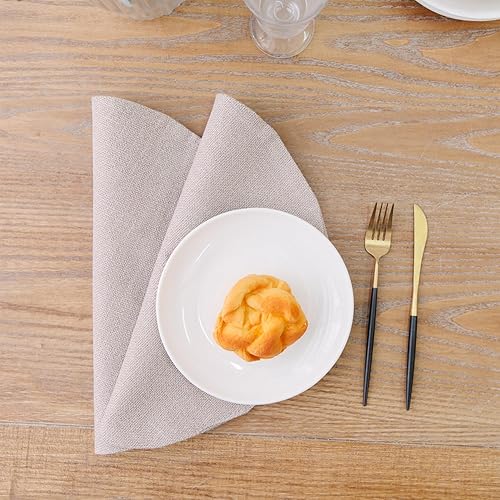 Miniatura 21 de Juego de 4 manteles individuales de lino suave hechos a mano resistentes al calor, manteles individuales para mesa de comedor, manteles individuales