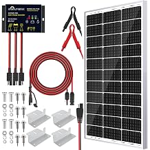 SOLPERK Solar Panel Kit 50W 24V, Intelligent Waterproof 10A PWM Controller, Home Outdoor Solar Battery Charger for RV Car Boat Marine Tractor Camping, 24 Volt Batteries Solar Panel Charger