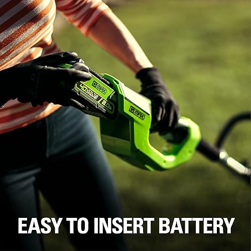 Vista 9 de Greenworks 40V 12-Inch Cordless String Trimmer, Battery and Charger Not Included, BST4000