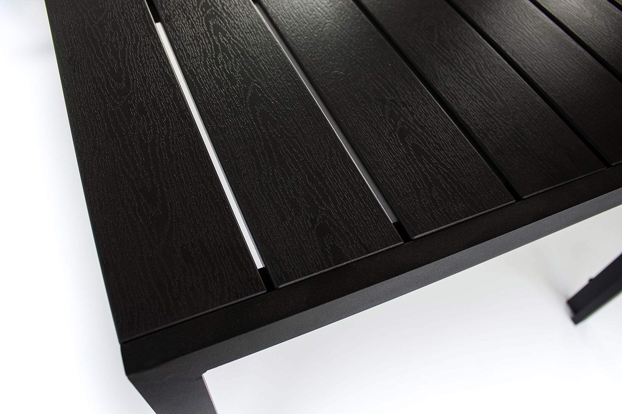 AVANTI TRENDSTORE - Limana - Tavolo da giardino con telaio in metallo e piano tavolo in Polywood. Disponibile in 2 misure diverse (LAP 150x74x90 cm)