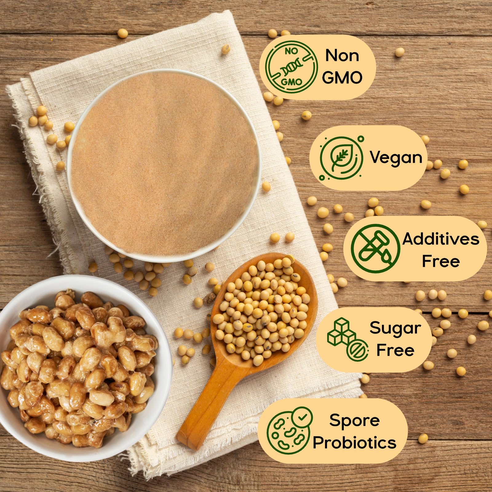 nontREVI パウダー20g Amazon.com: Freeze Dried Natto Beans Powder - 2.47oz Pure
