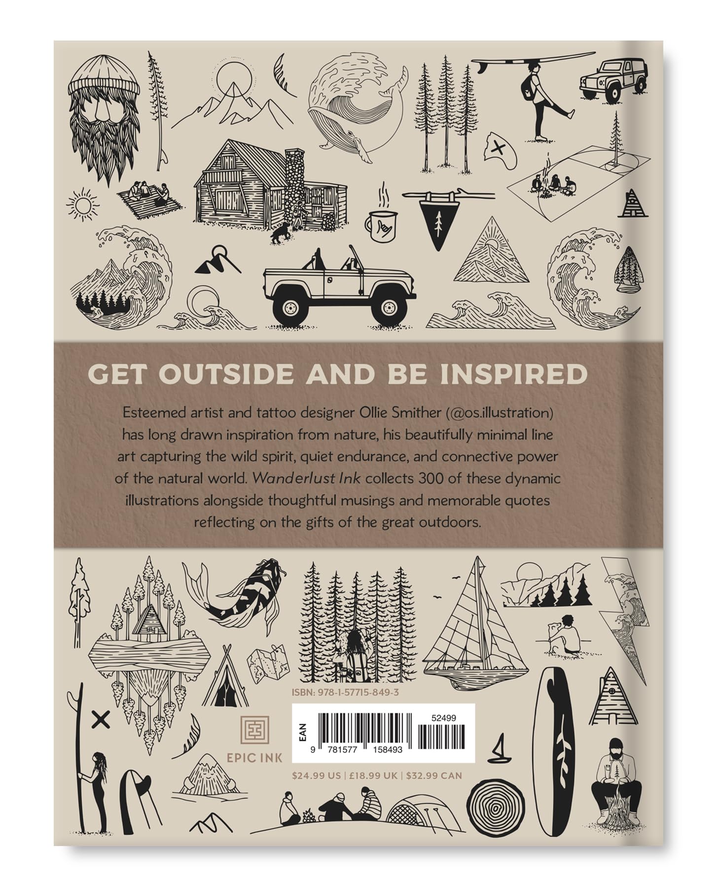 Wanderlust Ink: 300 Fine Line Tattoo Designs Inspired by Nature and Life on the Road