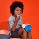 b.box Snackbox for Toddlers, Kids | Mini bento box, Lunch box | Leak Proof, 2 Compartments | BPA free, Dishwasher safe, Freezer safe (Blue Slate, 12 fl oz capacity) gallery image