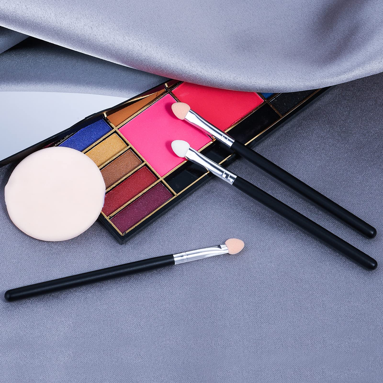 WLLHYF 10pcs Zestaw pędzli do makijażu aplikatorów cieni do powiek, zestaw pędzli do cieni do powiek, wielokrotnego użytku, zmywalny, profesjonalny aplikator cieni do powiek, zestaw pędzli(czarny)