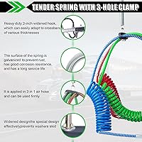 Vista 6 de Mangueras de línea de freno de aire de 15 pies y conjunto de cable de alimentación eléctrica ABS con kit de resorte tensor y Gladhands y manijas