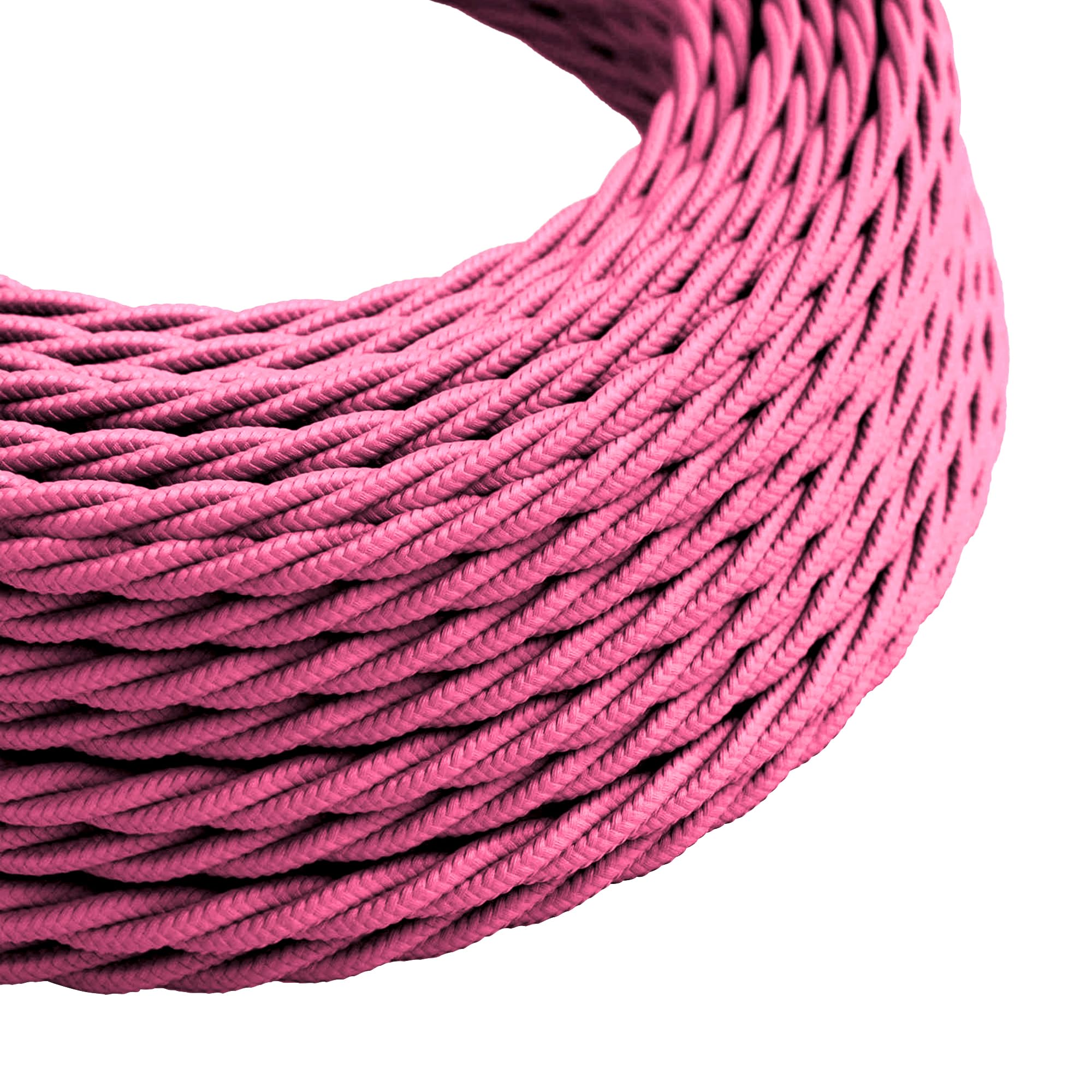 Italian Coloured 1 Meter Vintage 3 Core Twisted Electric Cable Fabric Covered Wire Italian Braided 0.75 mm Electrical Cable Flexible Wire for Lighting Other Appliances