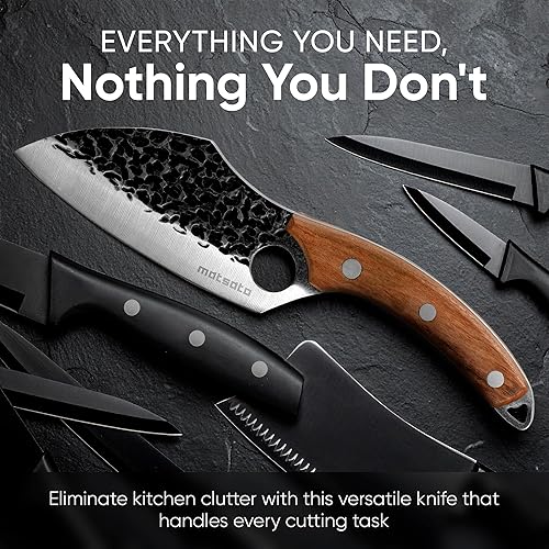 Miniatura 4 de Matsato Cuchillo de chef, cuchillo japonés de acero para cocinar, carne y verduras, cuchillos de chef para cocinar y picar, cuchillos de cocina,