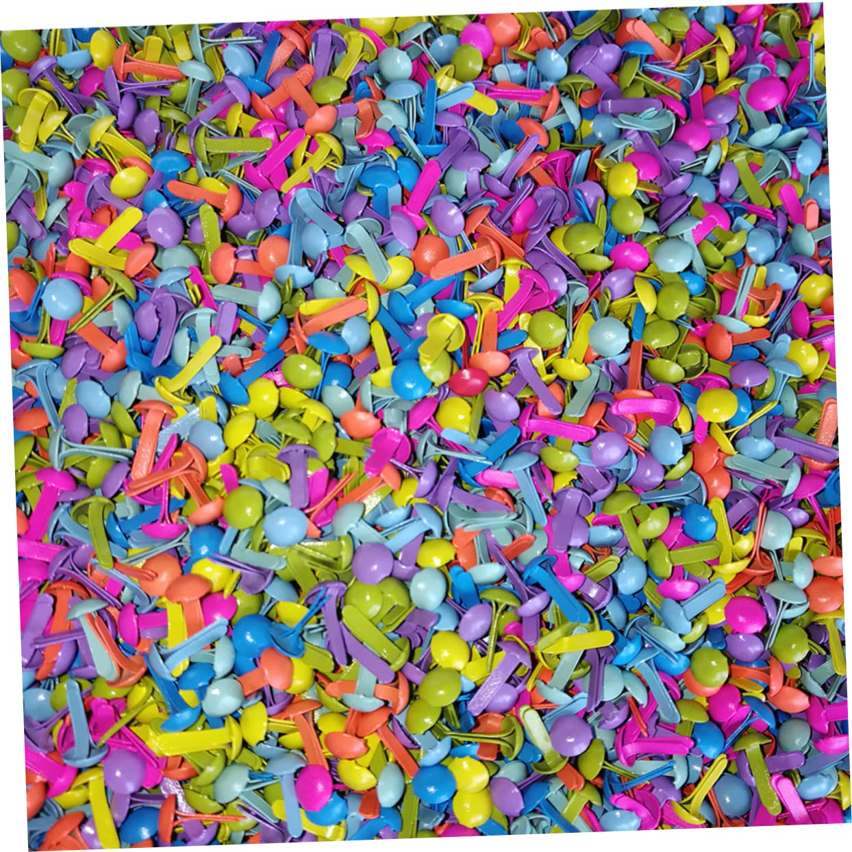 KONTONTY 200pcs Iron Double Foot Spikes Handmade Brads Diy Craft Supplies for Scrapbooking Decorative Boys and