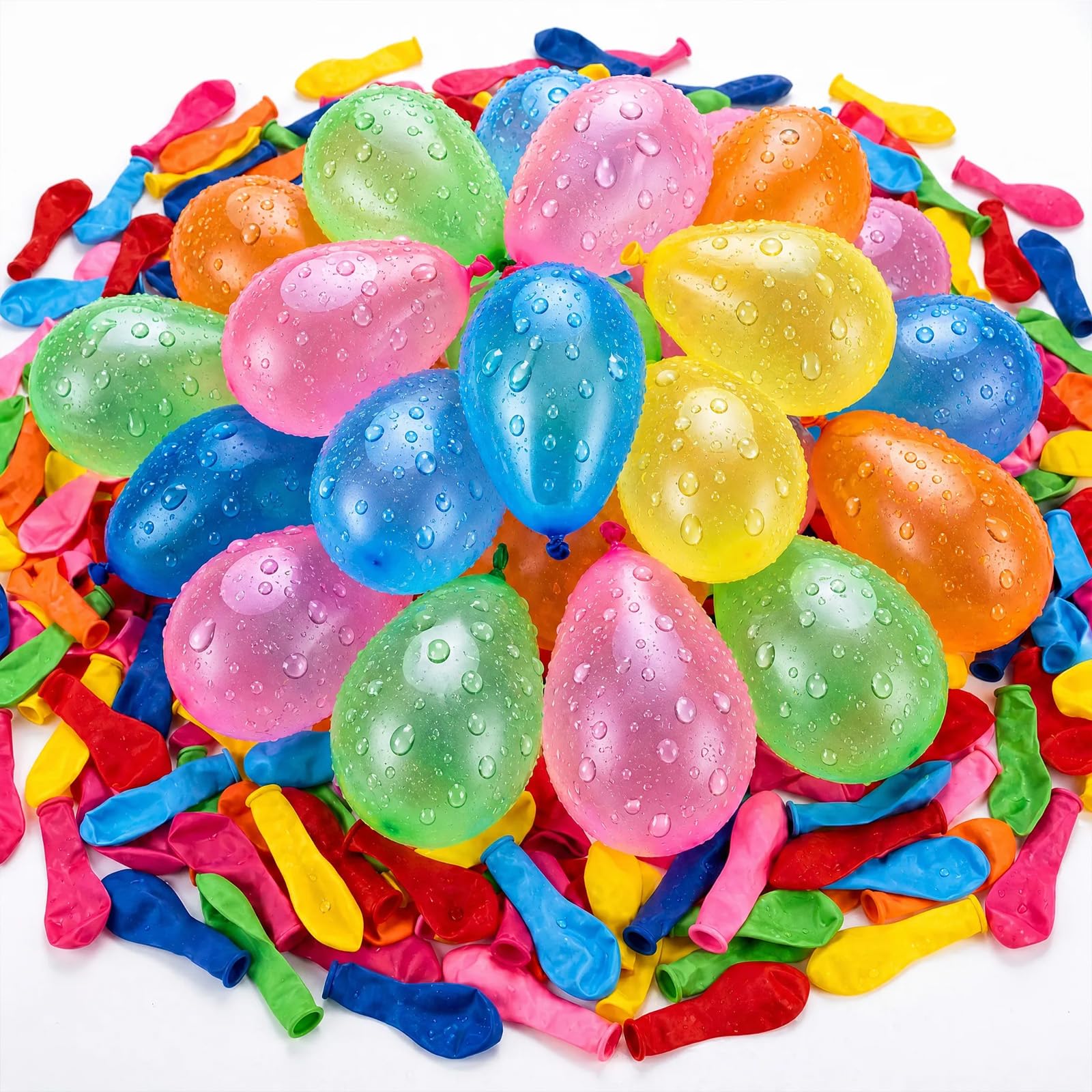 AURALIN Self-Sealing Water Balloons Multicoloured 200 Pack Natural Latex