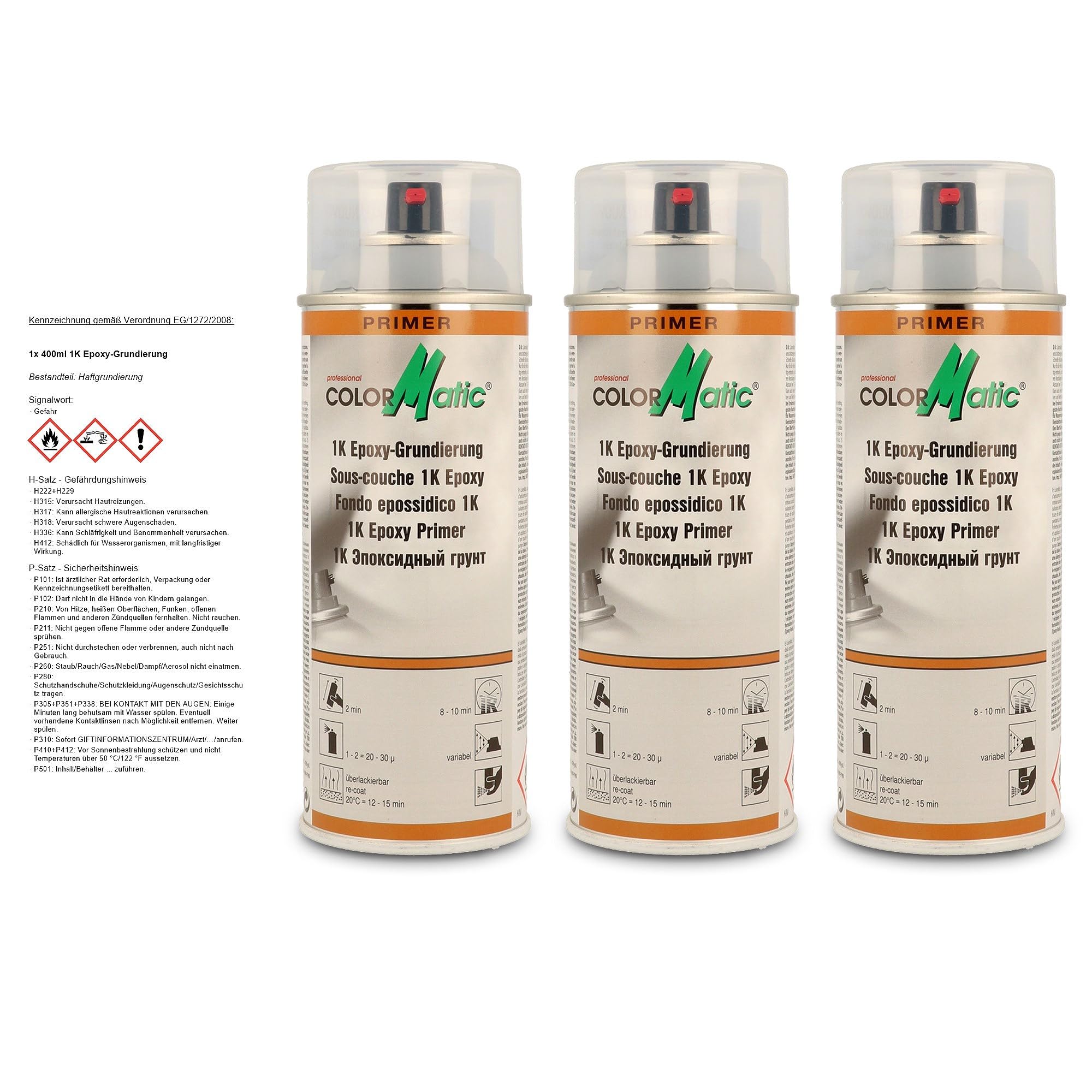 COLORMATIC 3x 400ml 1K Epoxy-Grundierung