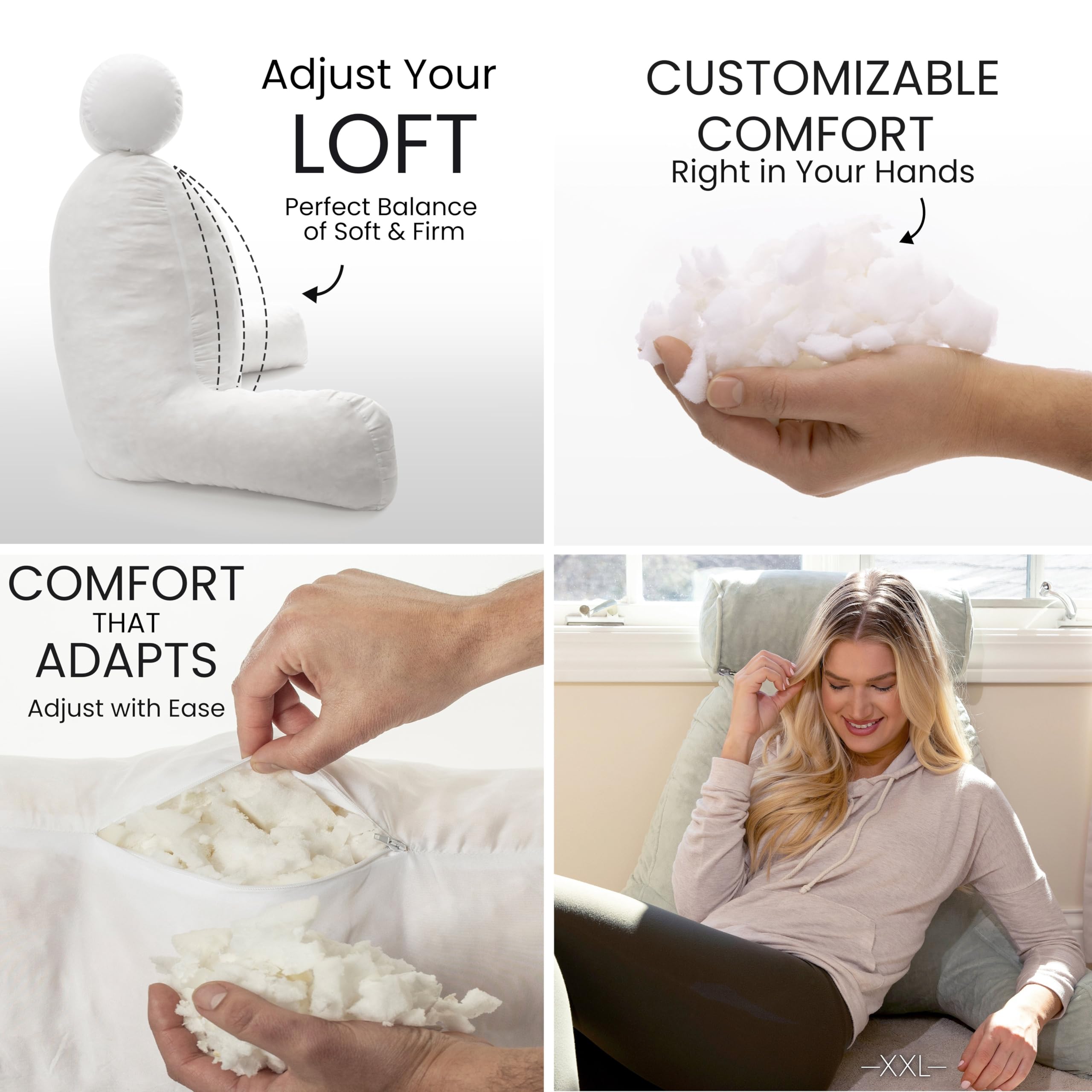 Amazon.com: Husband Pillow XXL Reading Pillow for Bed Backrest