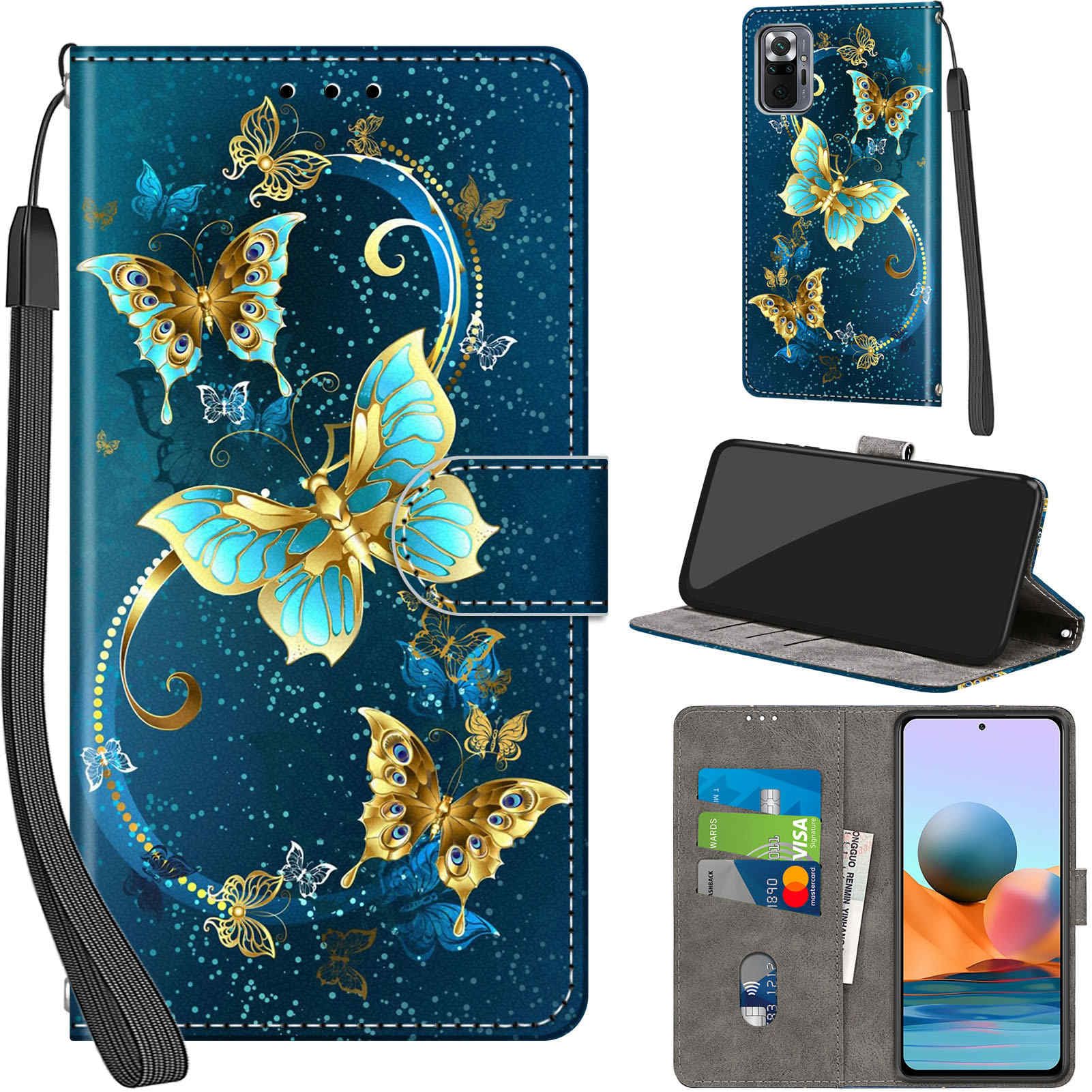 Cover per Xiaomi Redmi Note 10 Pro Max / Note 10 Pro Case PU Pelle Custodia [Kickstand] [Chiusura magnetica] [Slot per Schede], Portafoglio Flip Custodia per Redmi Note 10 Pro,Dente di leone