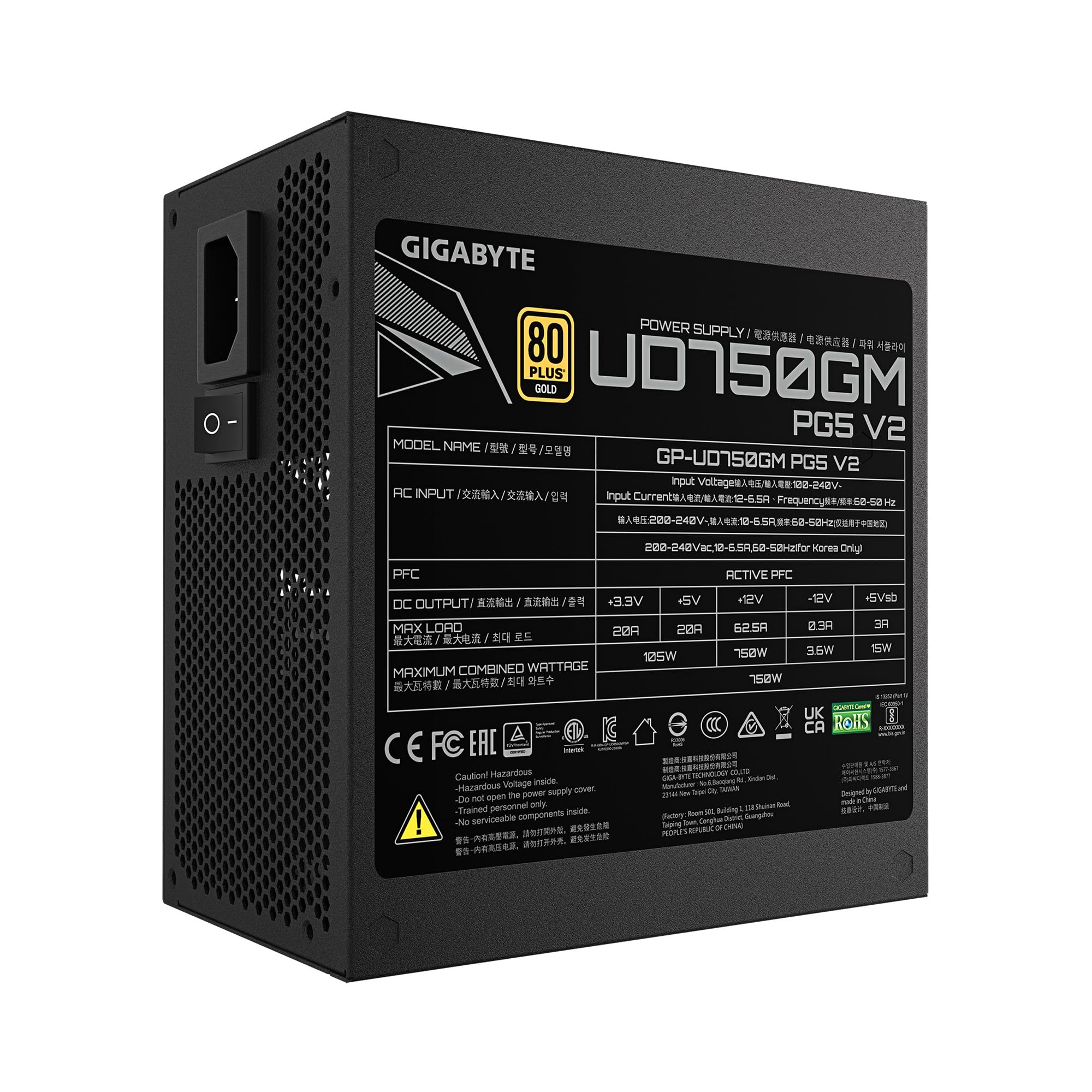 Amazon.com: GIGABYTE UD750GM PG5 V2-750W 80 Plus Gold Certified