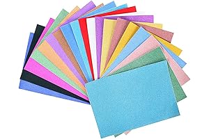 30 Sheets Glitter Cardstock Sticker Paper Pack: Shinier and More Creative