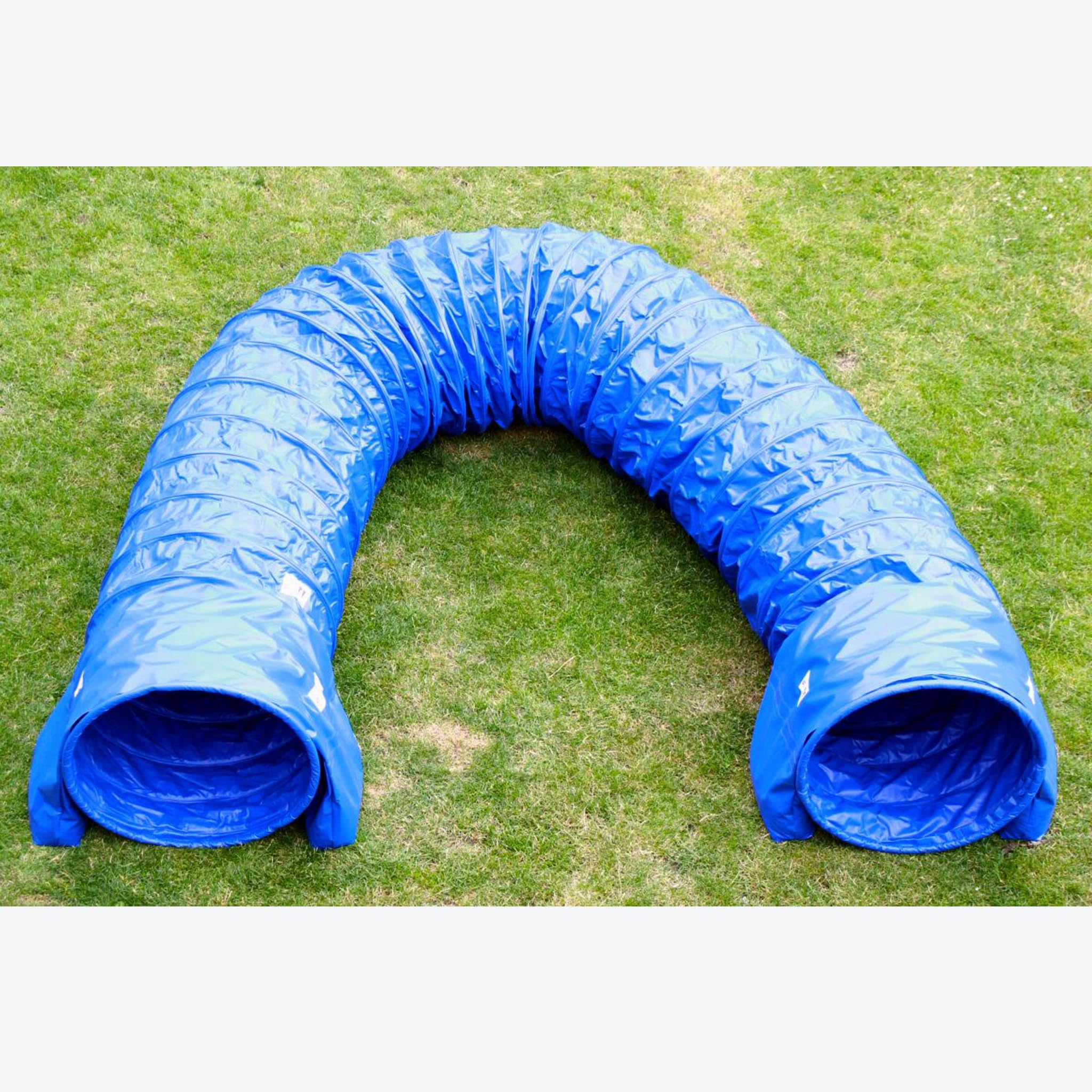 Callieway® Túnel de agilidad para perros, túnel profesional, dispositivo de agilidad (sacos de apoyo ya incluidos) (6 m, azul)