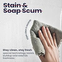 Vista 3 de Downluxe - Forro de cortina para regadera de 72x72 - PEVA transparente. Calibre 3, calibre 8, esmerilado ligero, impermeable, inodoro con orificios