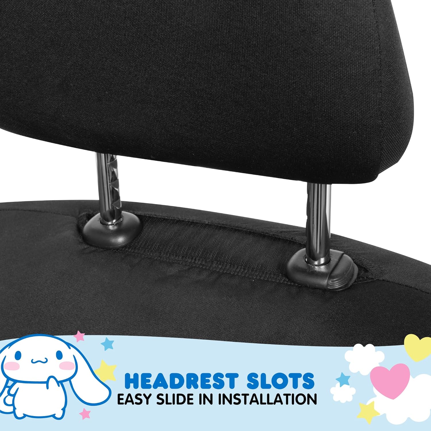 Carbella Hello Kitty Cinnamoroll Car Seat Cover - Adorable Light Blue Front Seat Cover with Cute Cinnamoroll Design, Durable and Comfortable Polyester, Car Accessories Hello Kitty Accessories