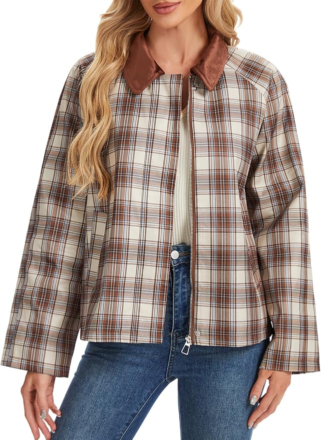 Checkerd Plaid Barn Jacket