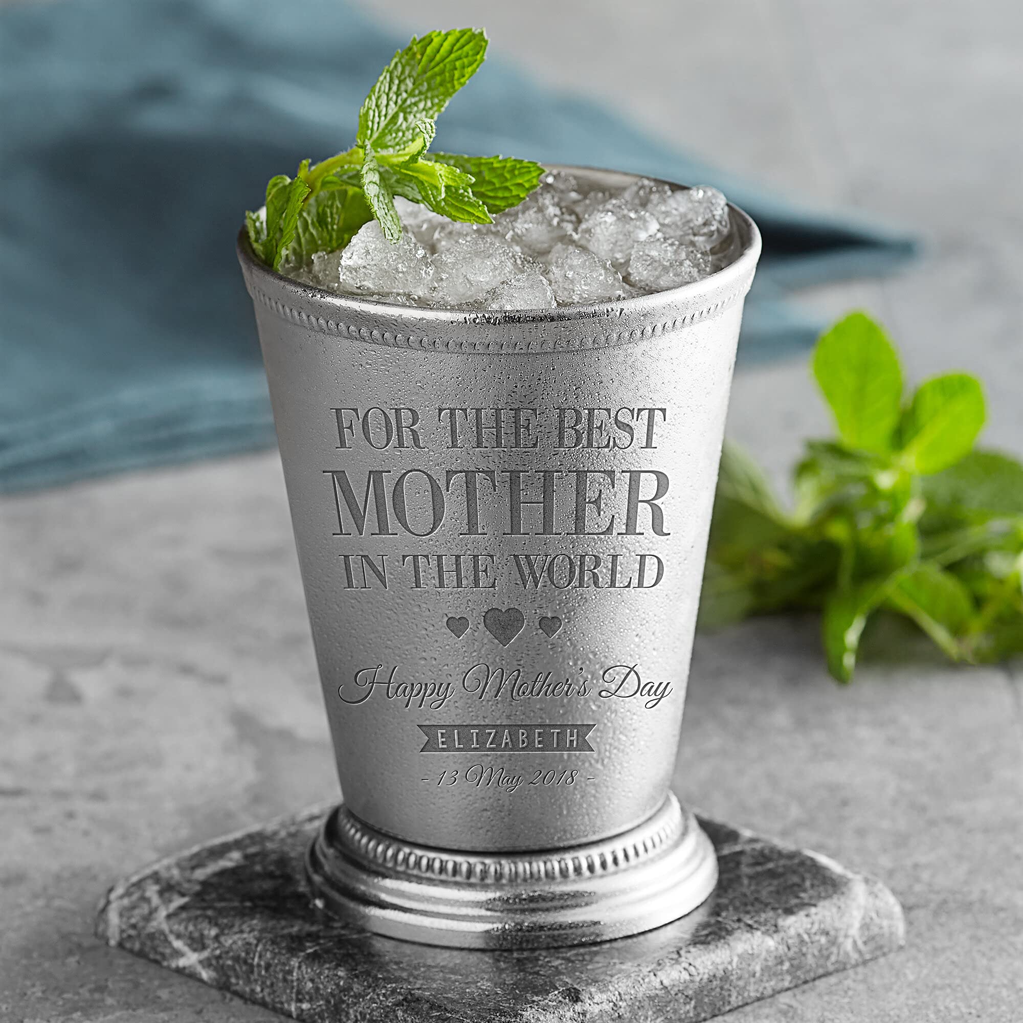 CenterGifts Personalized Mother's Day 11 Oz Mint Julep Style Cup