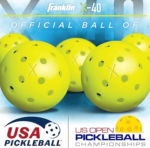 Miniatura 11 de Franklin Sports Pelotas de pickleball para exteriores, bolas de pickleball X-40, aprobadas por Estados Unidos (USAPA), bola oficial del US Open Ball