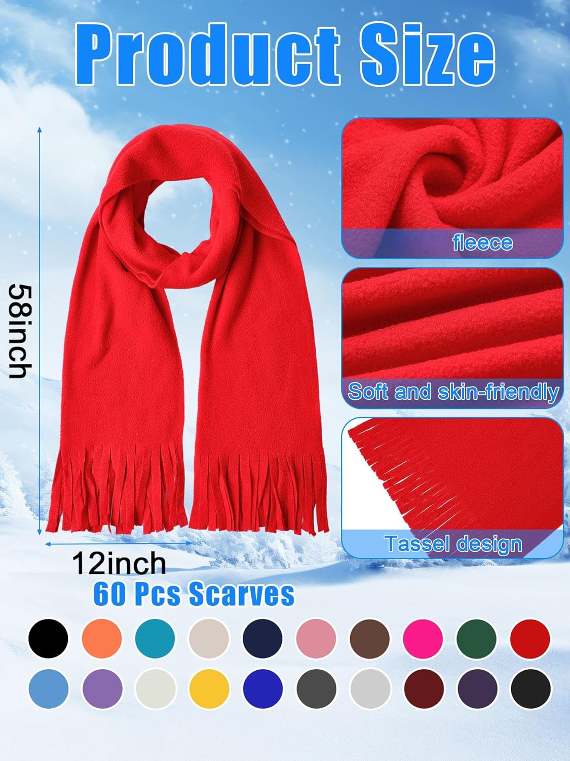 240 Pcs/400 Pcs Kids Beanies Hats Gloves and Scarves Winter Sets Bulk with Organza Bags, Unisex Christmas Gift for Homeless - Image 3