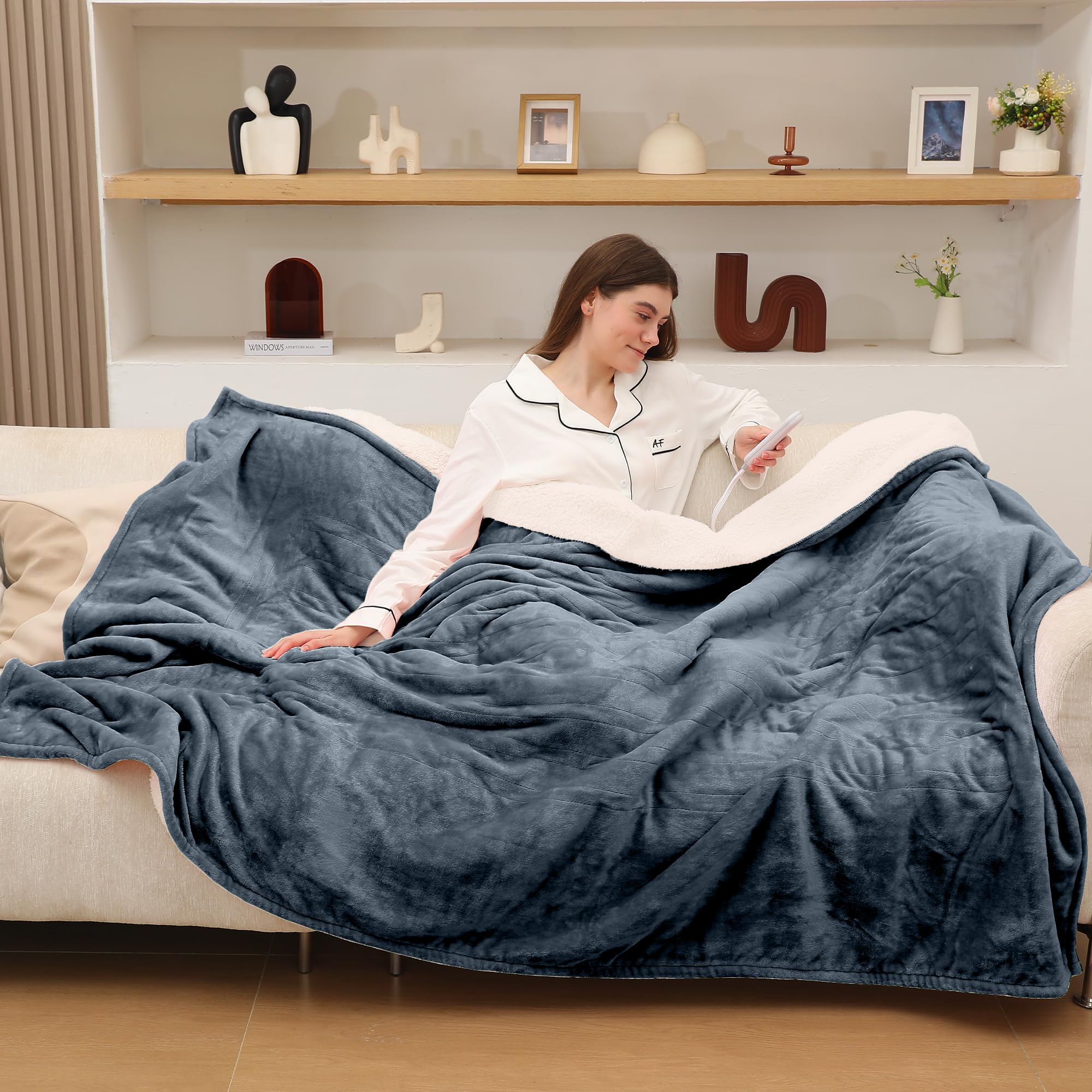 CHIOKY Heated Blanket Full