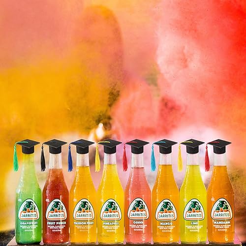 Miniatura 7 de Geiserailie 36 mini gorras de graduación 2024 con borlas para botellas de vino de graduación (gorra negra con borla dorada)