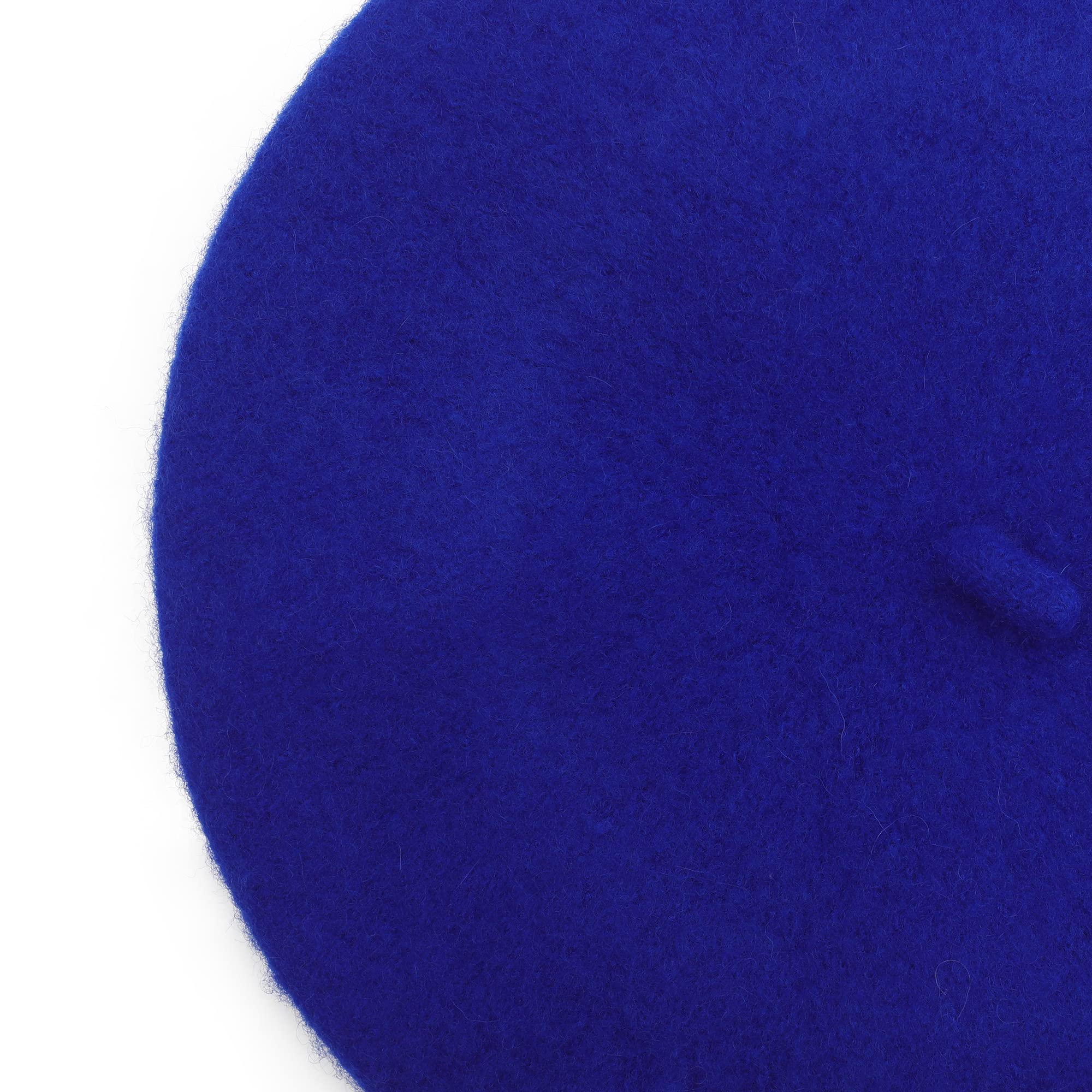 ZLYC Classic Wool Beret for Girls Boys Modern French Artist Fancy Blue, One Size - Image 4