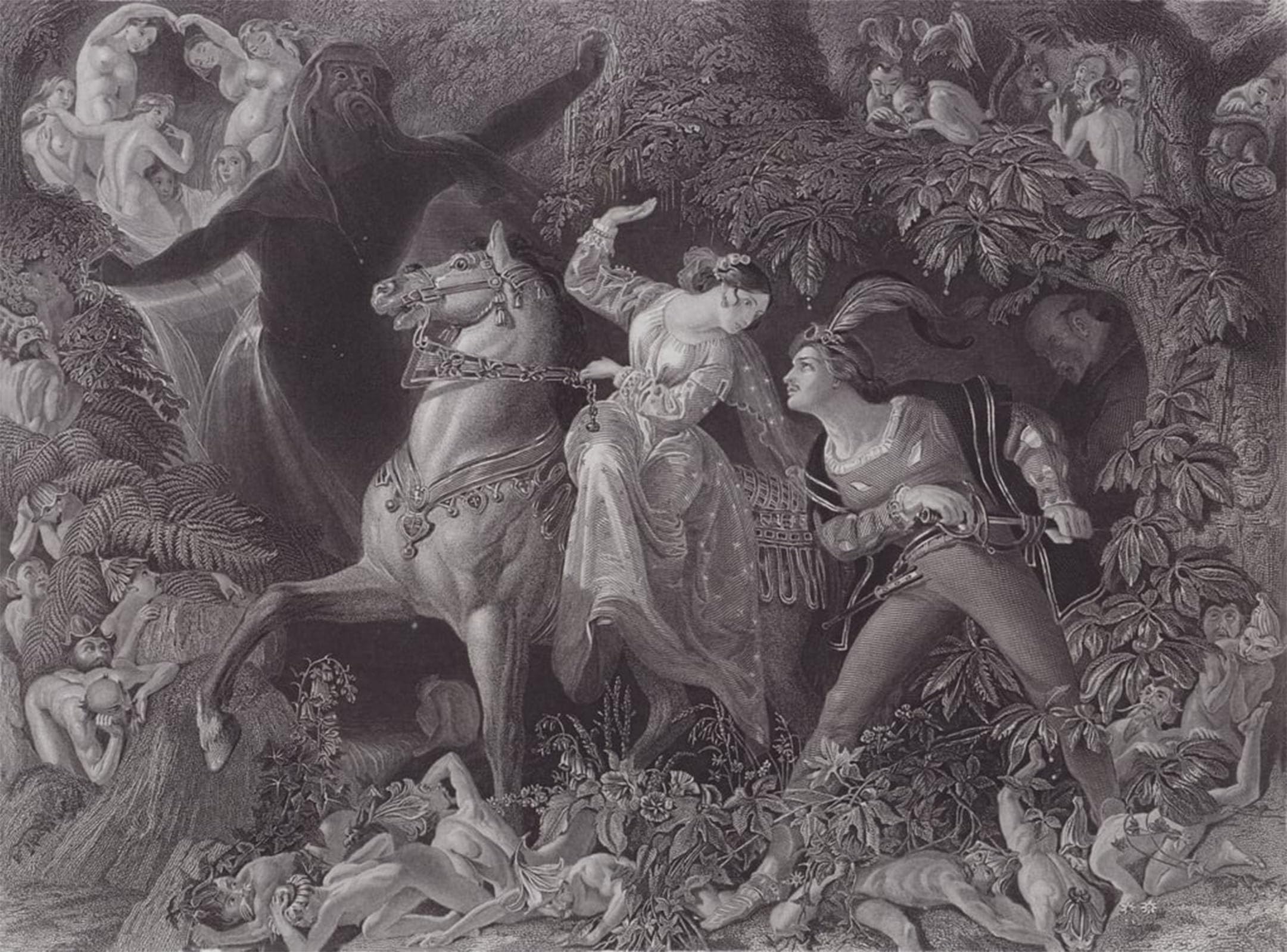 SERENDIPITP Aesthetic Poster Photo Wall Print Retro Picture Undine by Daniel Maclise Modern Wall Artwork for Home Decor 60x90cm