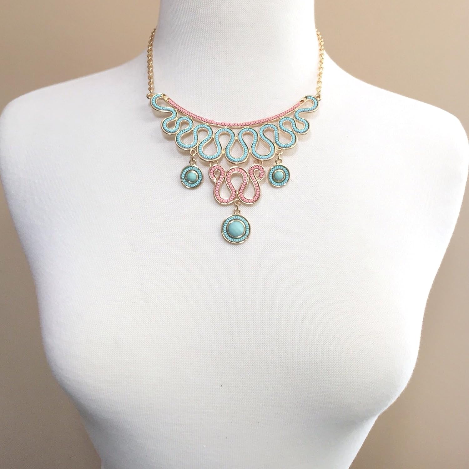 Gypsy Jewels Multi Color Large Bib Statement Necklace & Dangle Earrings Set