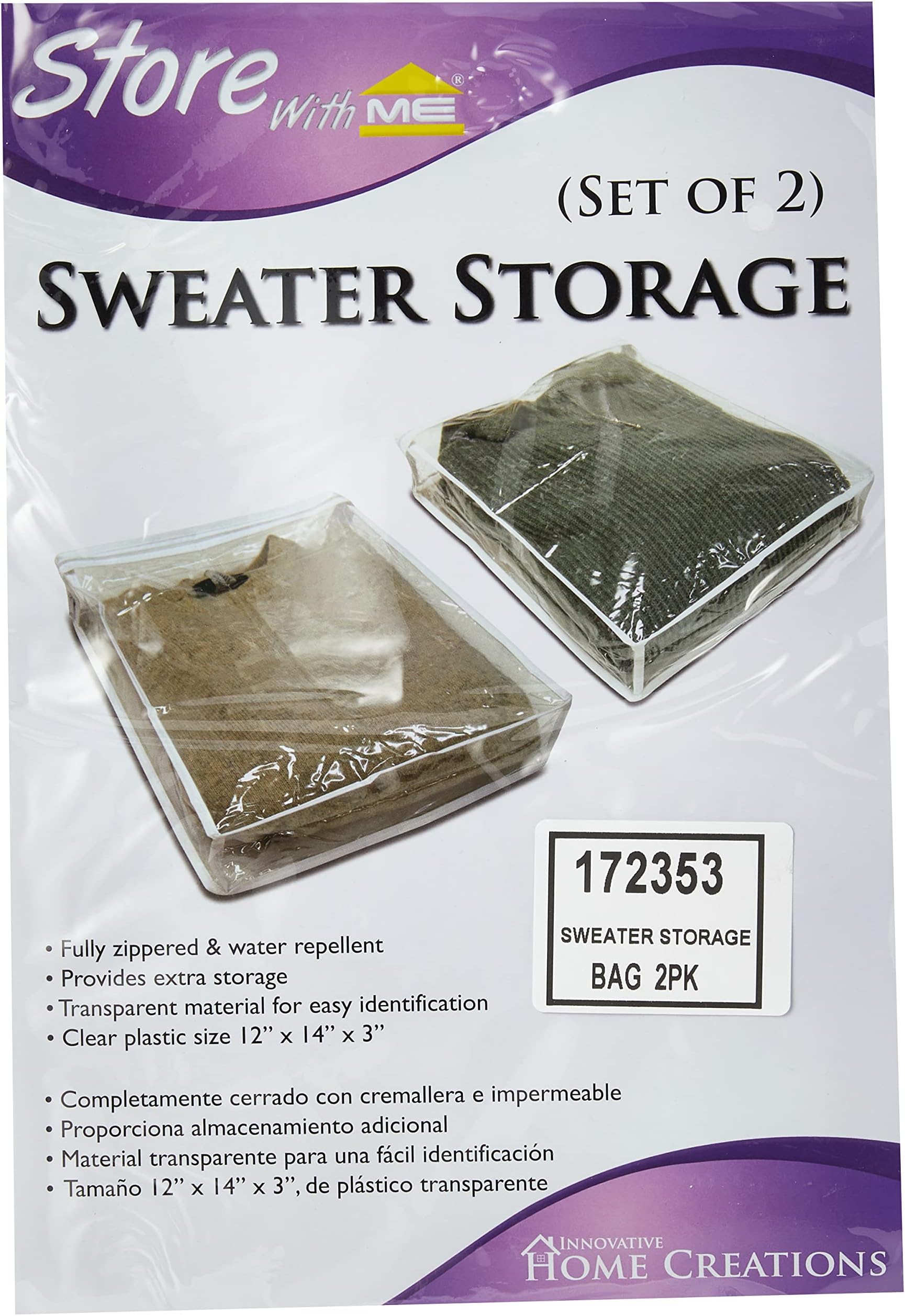 Innovative Home Creations Sweater Storage Bags, 2-Pack