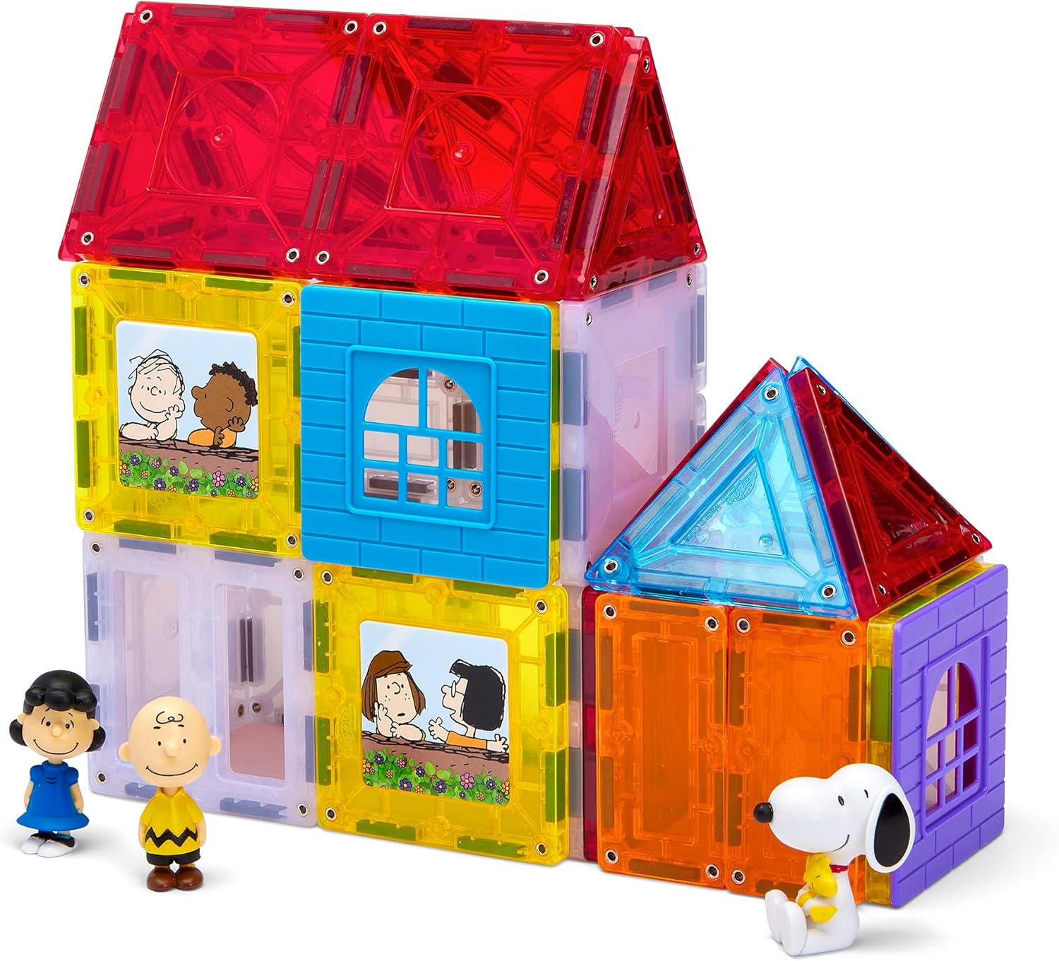Magnetix 3D Peanuts Charlie Brown and Friends Magnetic Building Tile Playset, Educational, STEM Toys for Ages 3+, 50 Pieces