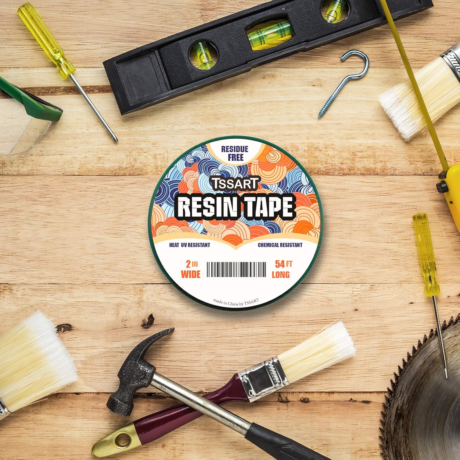 Resin Tape for Epoxy Resin Molding - Thermal Silicone Adhesive Oxidation and High Temperature Resistance Easy Peeling, Epoxy Release Tape for River Tables - 2 inch Wide 54FT Long