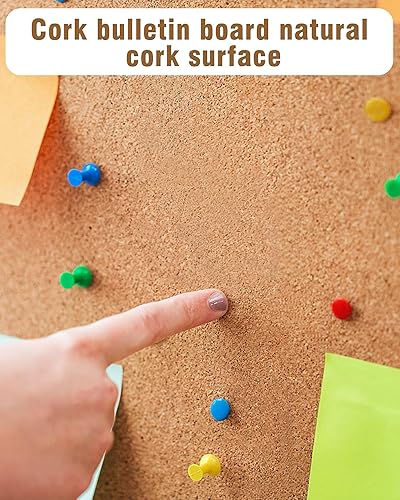 Miniatura 7 de Mifuro Tablero de anuncios cerrado de 26" x 20" con cerradura, tablero de corcho de aluminio resistente a la intemperie para escuela y oficina,