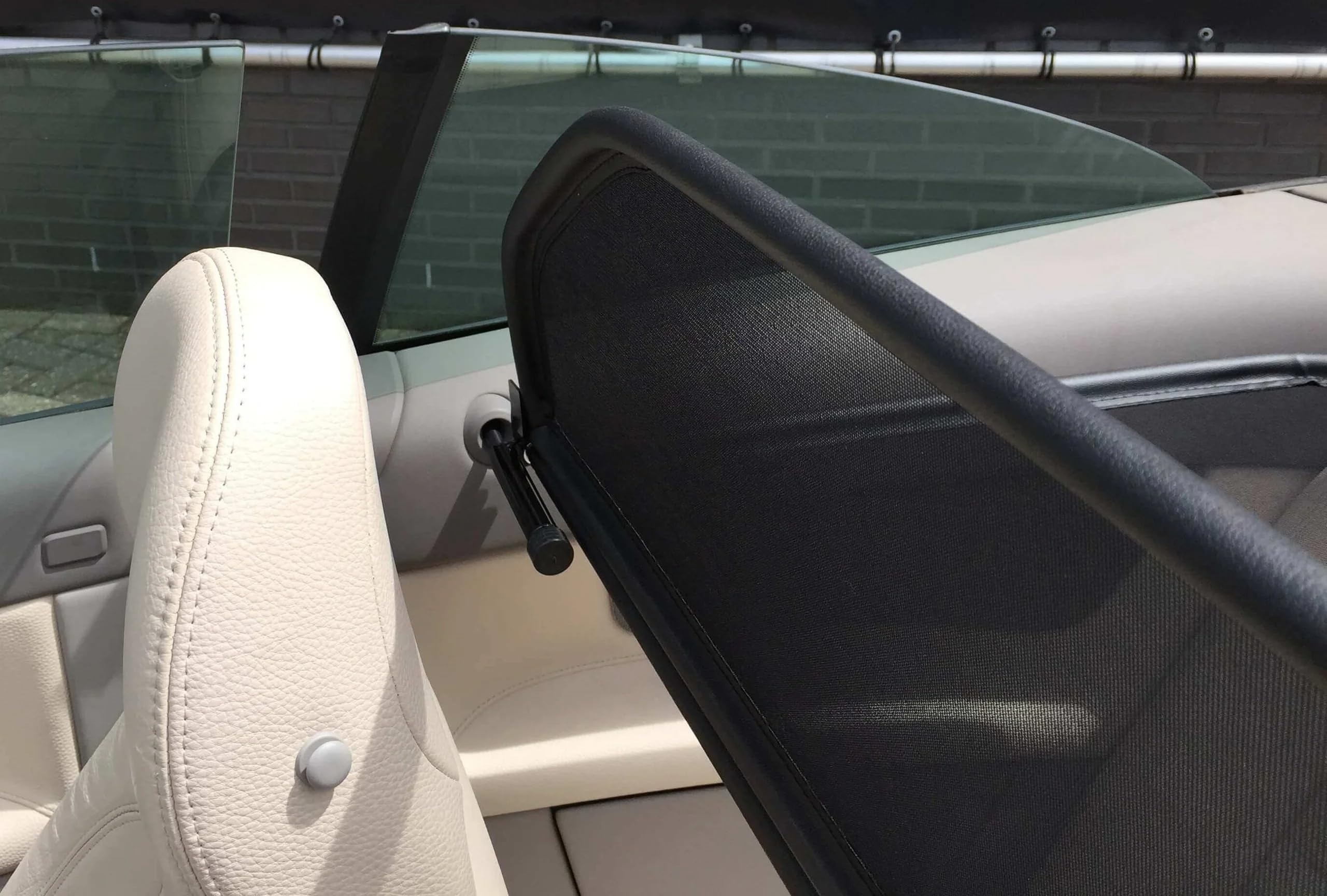 Déflecteur de vent pliable avec fermeture rapide - noir pour Volvo C70 II 2006-2013 | Filet Anti-Remous Coupe | Déflecteur d'air