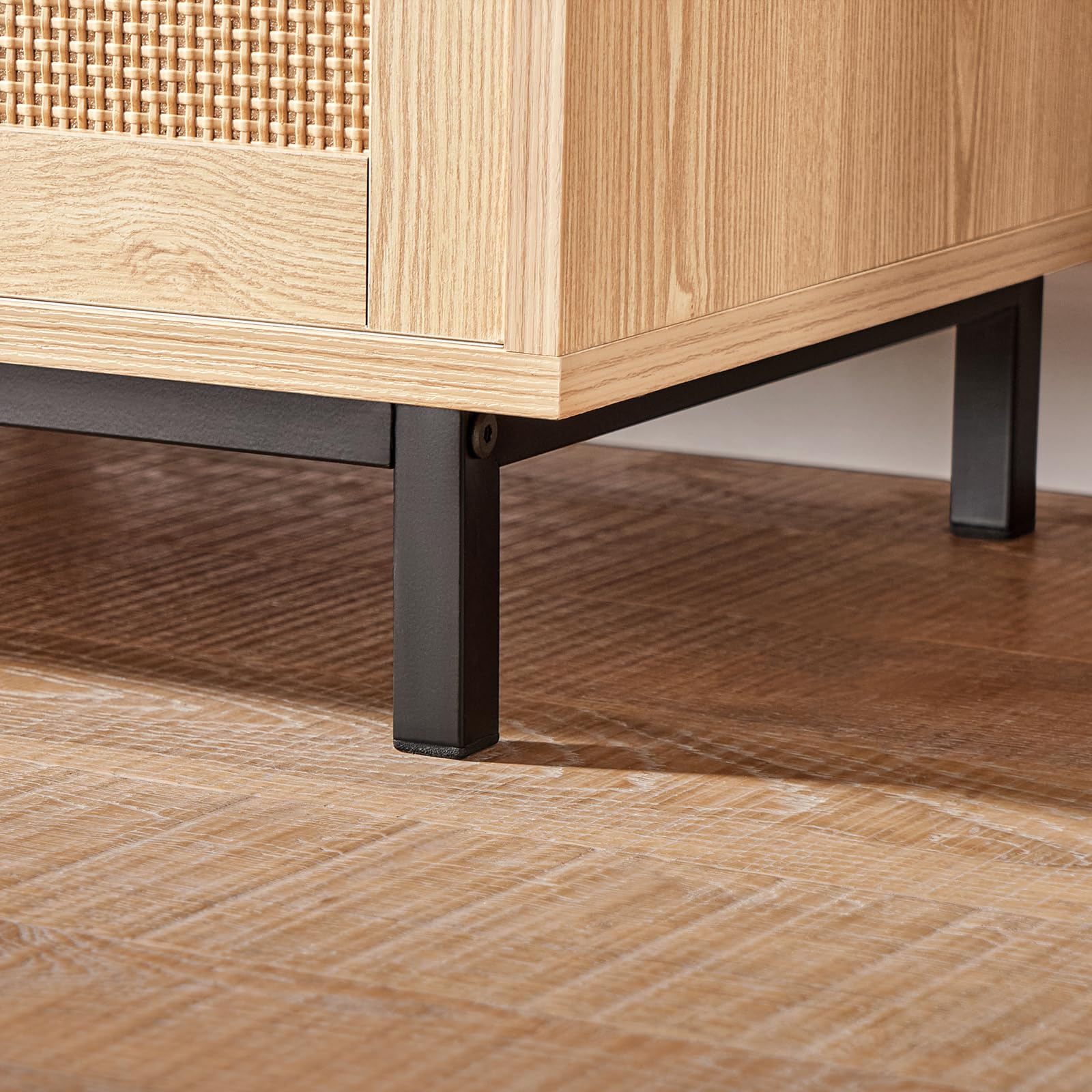 SoBuy Panca Scarpiera con 2 porte scorrevoli naturale e grigio 110x40x49cm FSR154-N