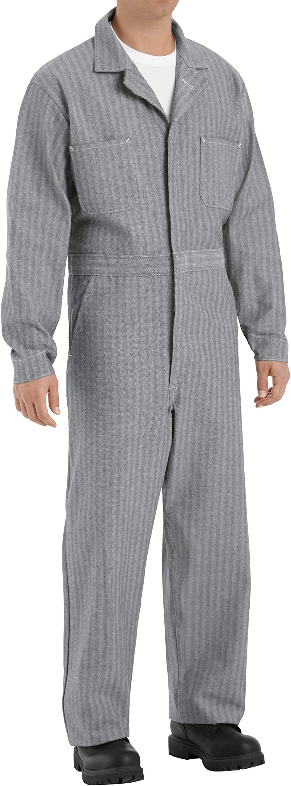 Red Kap Men's Button-Front Cotton Coverall