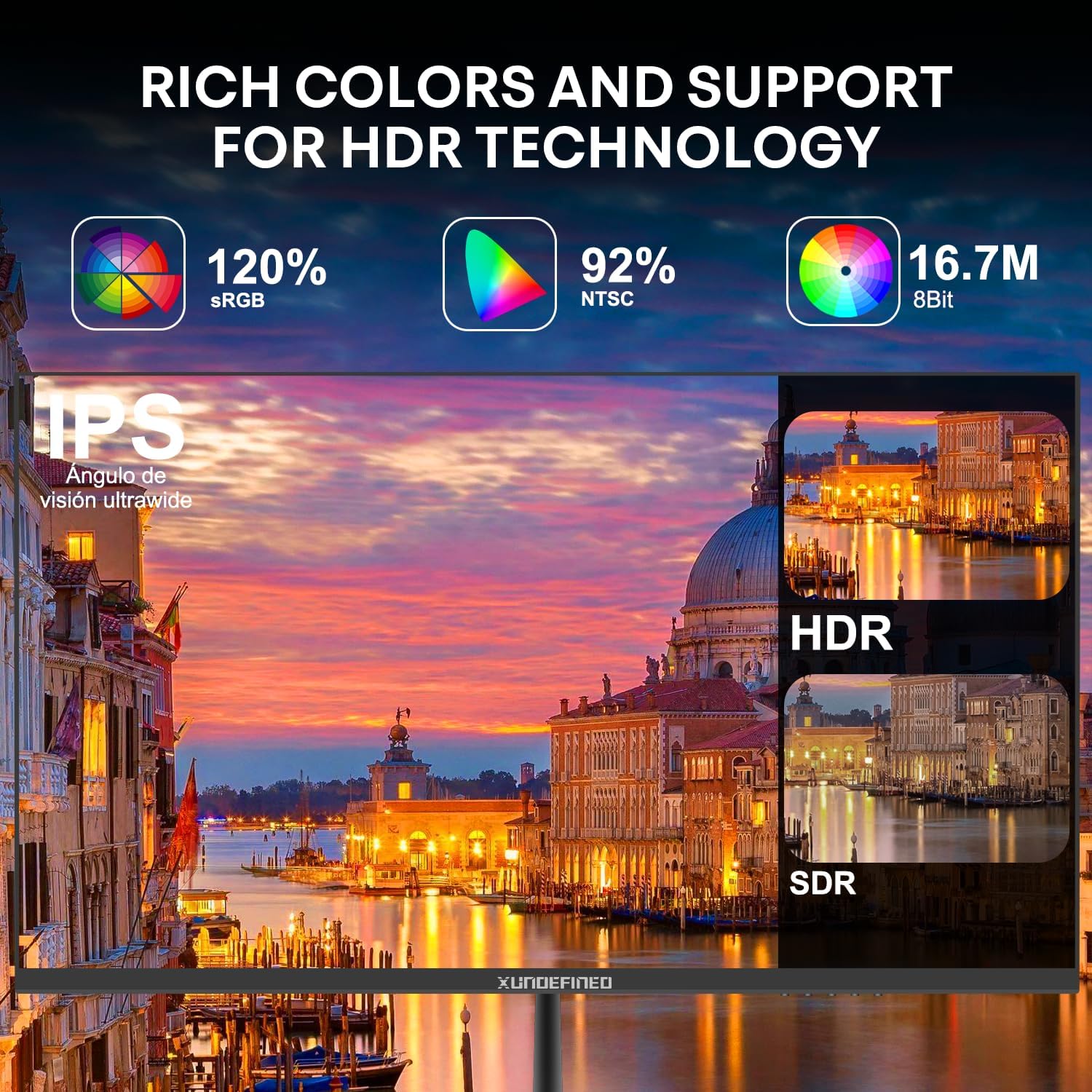 Monitor displaying rich colors with HDR