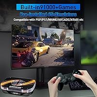 Vista 2 de Kinhank Super Console X3 Plus - Consolas de videojuegos retro integradas 91000+ juegos, Android TV 9.0CoreELECEmuelec 4.5 sistema de juego en 1