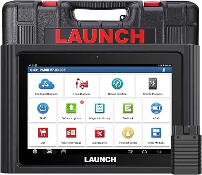 Launch X431 PAD Scan Tool Global Ver. Upgraded of X431 V+, X431 PROS 50+ Reset ECU Coding OE-Level Bi-Directional All System Diagnostic Tool, Free Update
