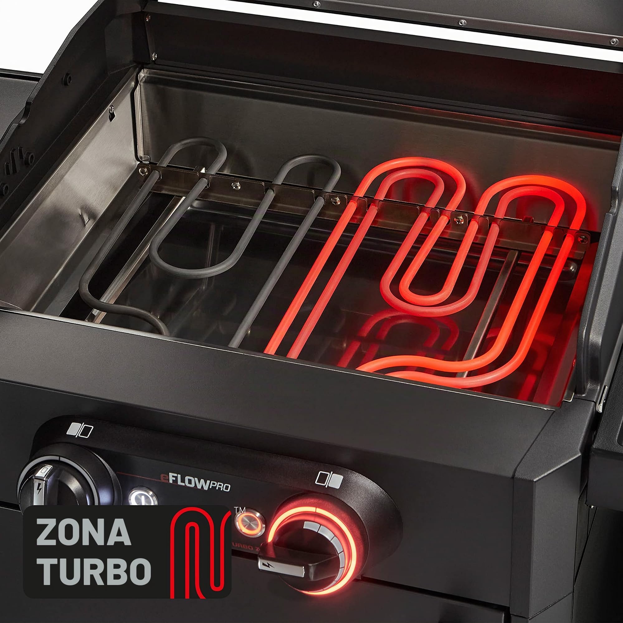 Enders eFlow PRO 2 Turbo Shadow Grill Elettrico con griglia in ghisa Switch Grid, Turbo Zone per grigliare a temperature elevate - Coperchio e parti laterali in alluminio fuso - Simple Clean 9712