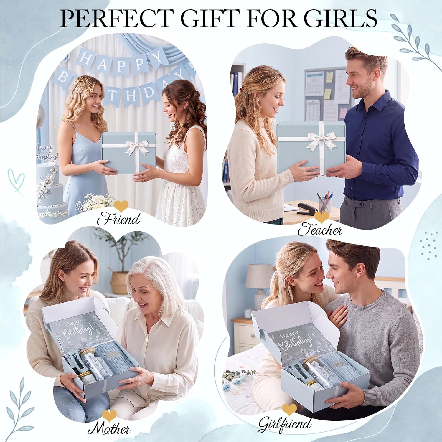 Rtteri Birthday Gifts for Women,Teen Girls,Blue