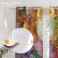 Vista 605 de Cenefas de cocina modernas con patrón de cobre marrón dorado para ventanas, cenefas opacas abstractas de marcas de arañazos y cortinas opacas