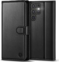 for Samsung S25 Ultra 5G Case with 4 Card Slots Magnetic Closure Kickstand Shockproof Protective Phone Case for Samsung Galaxy S25 Ultra - Black