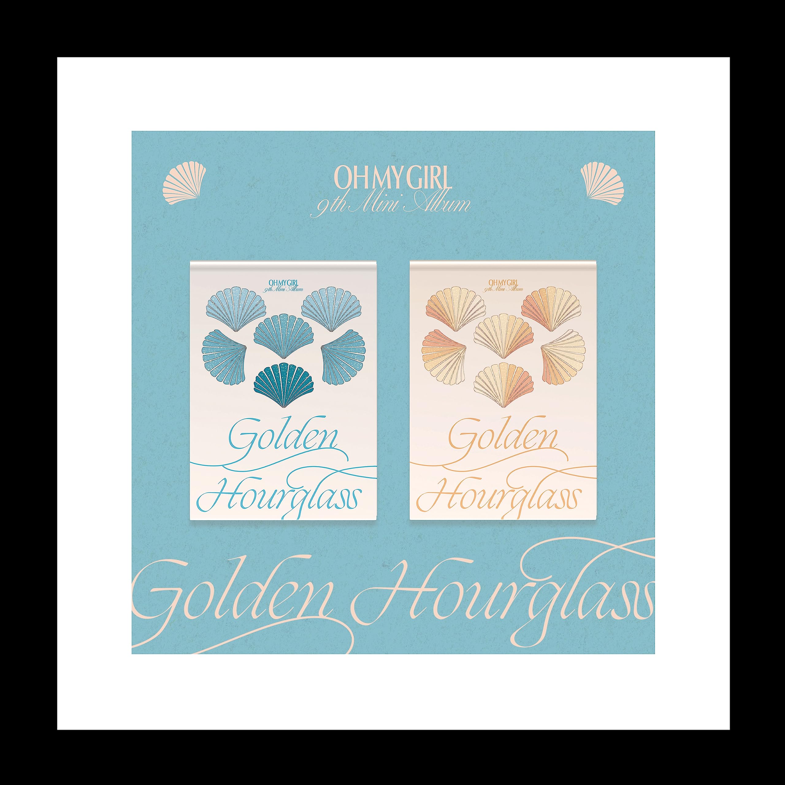 OH MY GIRL Golden Hourglass 9th Mini Album Standard Random Version CD+80p PhotoBook+1ea Sticker+2p PhotoCard+1ea Ticket+1p Stone Card+1p Message Card+1ea Bookmark+Tracking Sealed OMG OHMYGIRL