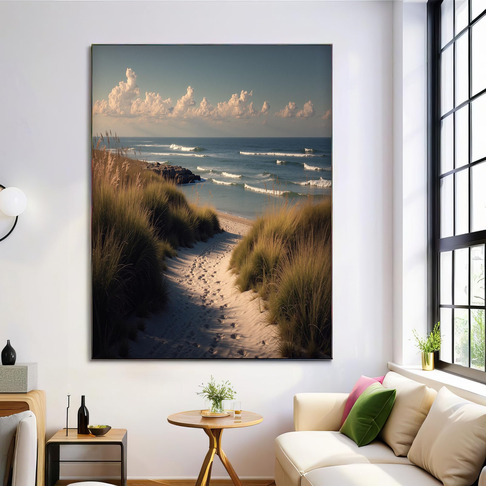 Lienzo moderno de artística con acabado detallado de dunas en formato 60x90cm 7