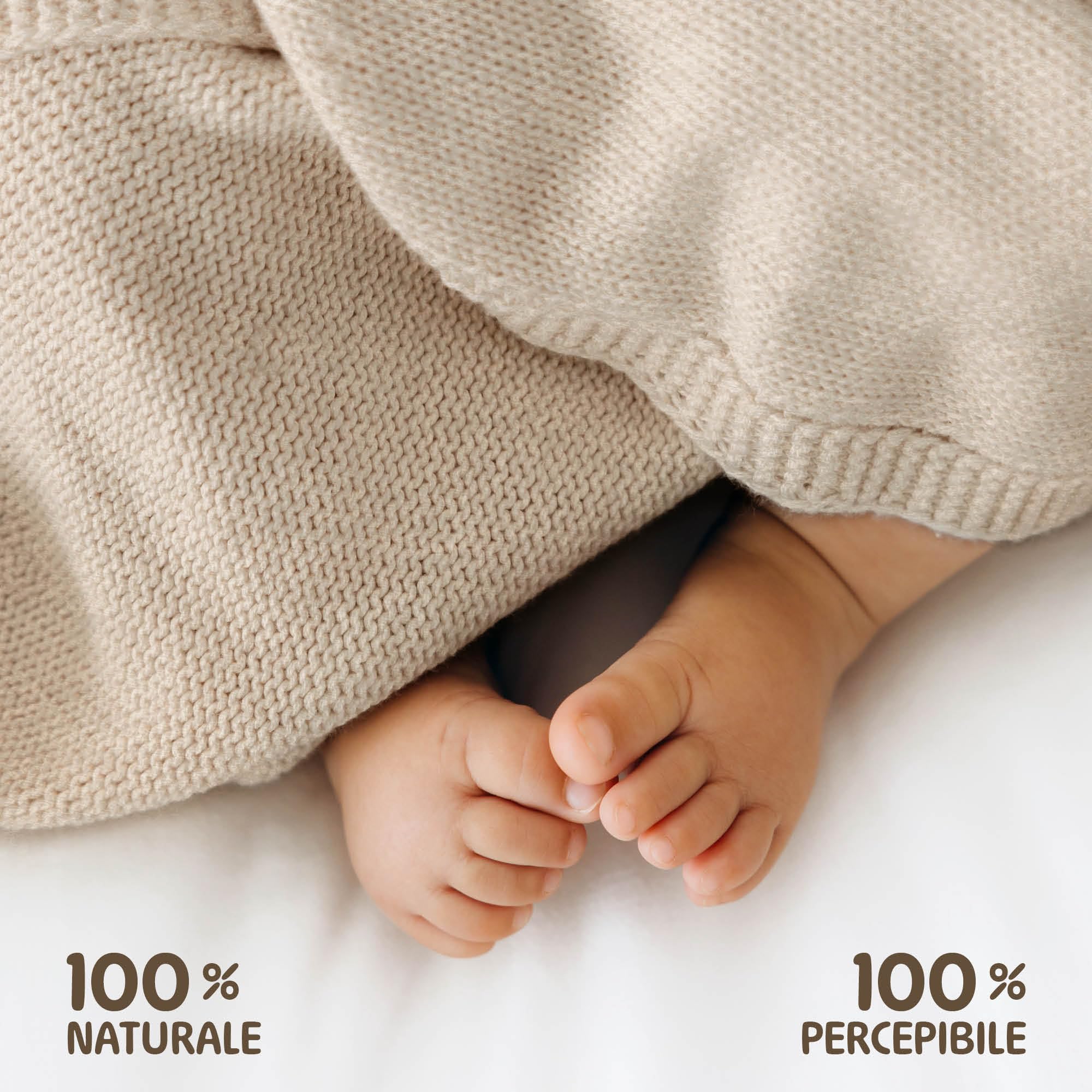 Merle Toys® Premium Coperta Neonato Cotone, 100% Biologica, Copertina Neonato Cotone Estiva e Inverno, Traspirante, Morbida e Termoregolatrice, Certificata GOTS, OEKO-TEX 100, 80x100cm, Beige