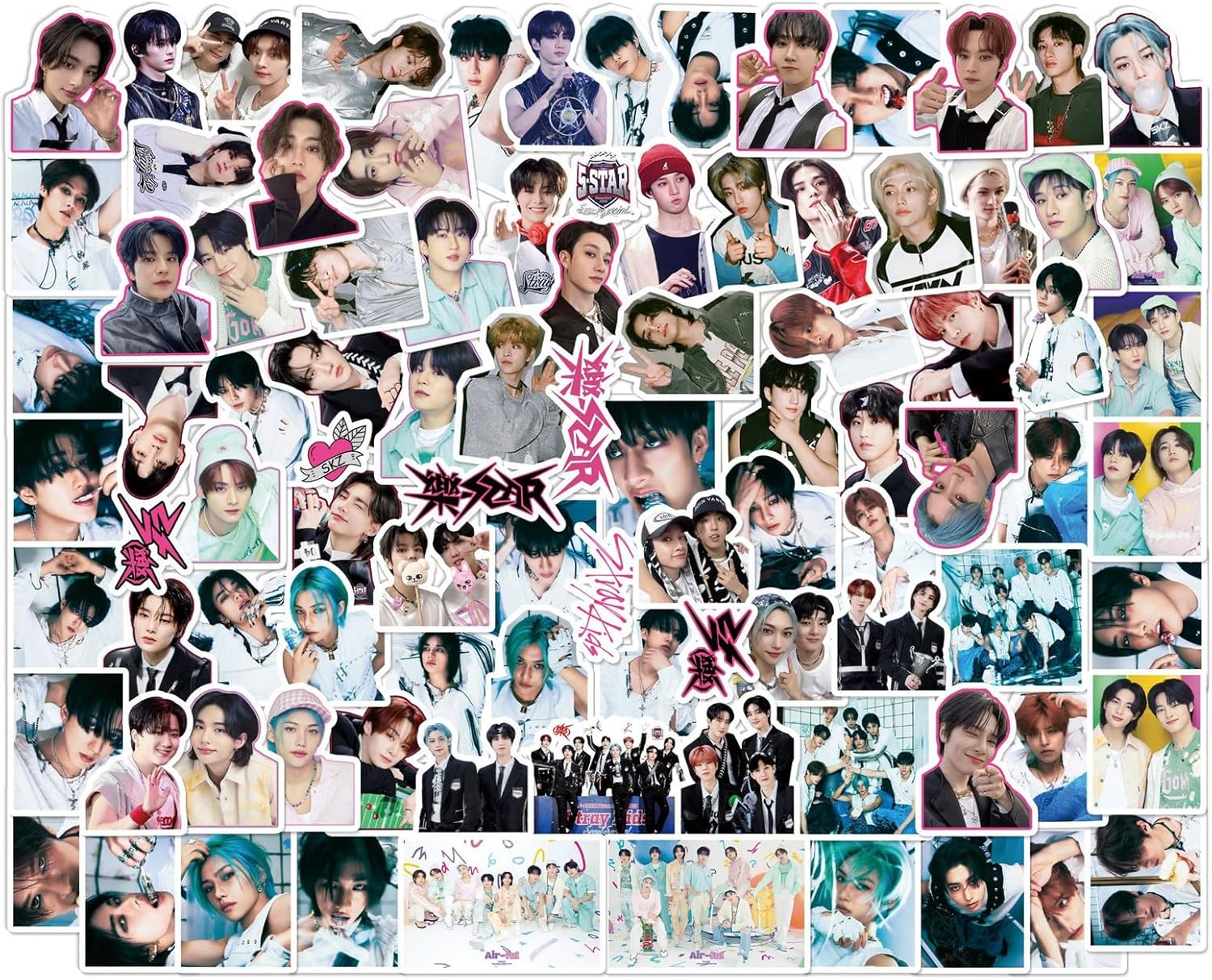 KPOPBTS Stray Kids 樂-Star Gift Box Set Laptop Stickers, Lanyards, Photocards, Keychain Gift Merchandise for SKZ Fans