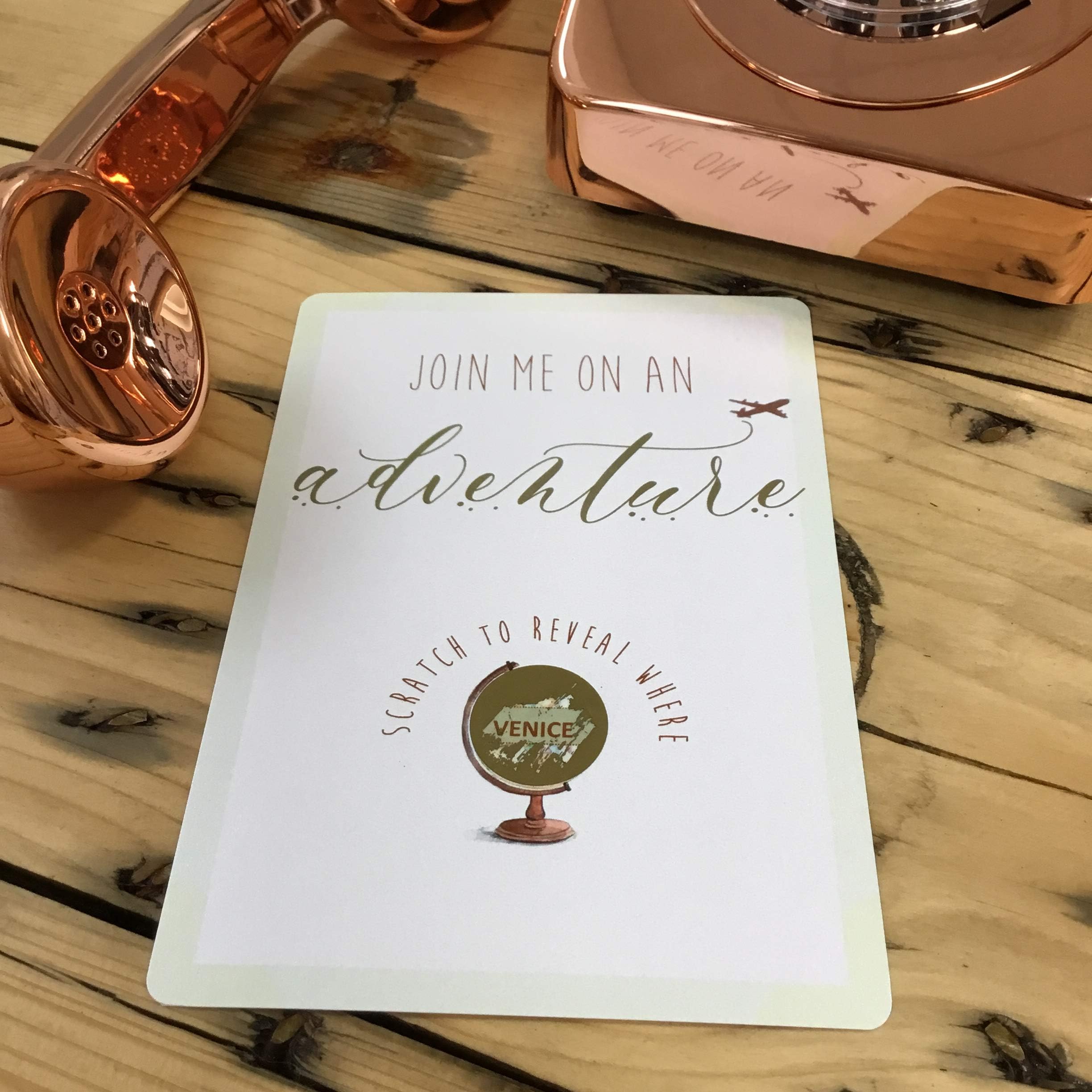 Scratch & Reveal Surprise Trip Card. Travel Card. Jetting Off. Holiday Card.